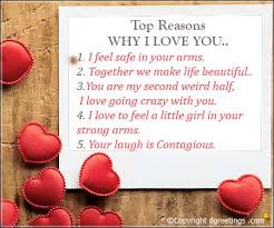 It's a romantic book of 52 things i love about you to give to your sweetie, out of a deck of cards and some binder rings. 50 Reasons Why I Love You Dgreetings