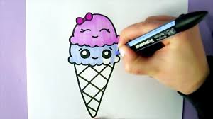 Coloriage, coloriages, dessins, école, éducation, éducatif, images à colorier: Dessin Kawaii Nourriture Glace Gamboahinestrosa