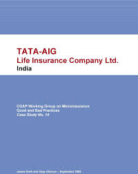 Tata Aig Life Insurance Company Ltd India Cgap Working