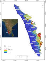 Module:location map/data/kerala is a location map definition used to overlay markers and labels on an equirectangular projection map of kerala. Overview Map Of Kerala With Districts And Elevation Download Scientific Diagram
