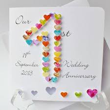 Finding the beautiful 1st wedding anniversary wishes for husbands can be difficult sometimes though. 1st Wedding Anniversary Card Handmade And Personalised 1st Anniversary Card Wife Husband Our 1st Paper Anniversary Anniversary Cards Handmade Wedding Anniversary Cards Marriage Anniversary
