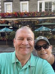 The Sir Julian Huxley, Selsdon. View from Table 40 towards Addington Road.  It's ma birthday (😬) and still