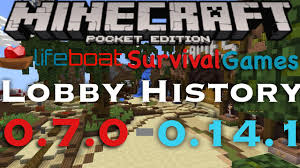 This is minecraft pe hunger games episode #2 lifeboat server!!! Minecraft Pocket Edition Lifeboat Survival Games Lbsg Lobby History Youtube