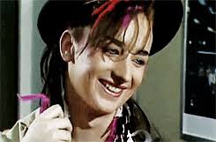#boy george #george o'dowd #80s #top of the pops #1982 #my dorky cheerleading boy #look how happy and carefree he is dancing all by himself here #and it was only a. Culture Club Boy George Gif Find On Gifer