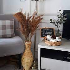 Dried flower bunga padi kering natural hiasan ruang tamu kamar: Vas Pot Tempat Bunga Guci Rotan Tinggi 70 Cm Lazada Indonesia