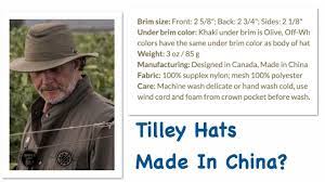 Tilley Hats Made In China Youtube