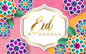 Eid Mubarak Greeting Card With 3d Beautiful Flowers Vector Royalty Free Cliparts Vectors And Stock Illustration Image 125046445
