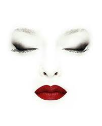 Black And White Photos With Red Lipstick Pin On Makeup
