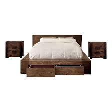 23.6l x 17.8d x 14.5. Foa Elbert 3pc Natural Tone Wood Bedroom Set Queen 2 Nightstands Idf 7629q 2ns