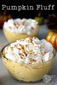3 Ingredient Pumpkin Fluff Recipe Fluff Desserts Pumpkin Recipes Desserts
