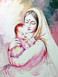40 Beautiful And Interesting Indian Paintings Bored Art Mother Painting Mother And Child Painting Mom Art