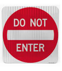 Its easily recognizable red square shape with white border and large white letters lets drivers know at a glance when to stop in a parking lot, on private property, or on the roadway. Do Not Enter Road Street Sign Controls Traffic Engineer Grade 3m Reflective Sheeting Inks Rust Free Aluminum Made In Usa 12 X 12 Amazon Com Industrial Scientific