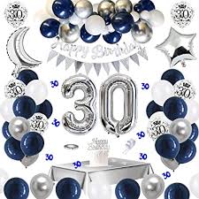 Check out some of these creative birthday themes for men including. Buy Aperil 30th Birthday Decorations For Men Women Navy Blue White Silver 30th Birthday Party Decorations For Him Her 30th Happy Birthday Balloons Banner Cake Topper Birthday Party Supplies Online In Italy