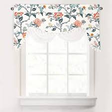 A window valance (or pelmet in the uk) is a form of window treatment that covers the uppermost part of the window and can be hung alone or paired with other window blinds, or curtains. Driftaway Ada Sketch Botanical Flower Floral Window Curtain Swag Valance 52 X 28 Overstock 31964989
