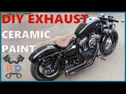 How To Vht Ceramic Spray Painting Exhaust Pipes Harley Sportster 48 Youtube