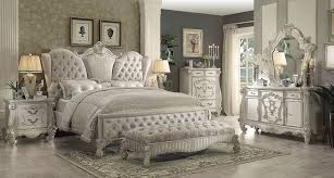 Comes with almost new memory foam matteress. Acme 21130q Versailles 4pcs Ivory Bone White Queen Sleigh Bedroom Set Flatfair