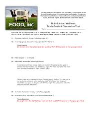 Before speaking about food inc movie worksheet answer key, make sure you understand that food, inc. Nutrition And Wellness Study Guide Discussion Tool