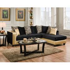 Black And Gold Leather Couch Flash Furniture Riverstone Implosion Purple Velvet Sectional Rs412405sec The Home Depot Couch Decor Furniture Gold Sofa