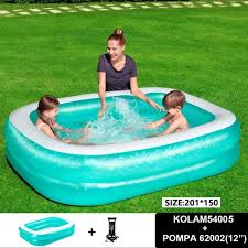 Kolam renang anak balon free pompa  lihat gambar lebih besar gan rp 129.000. Bestway 54005 Mainan Anak Uk 201 Kolam Renang Balon Karet Tiup Plus Pompa Bw Elevenia