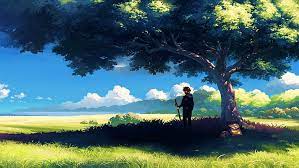 Filmy 4k i hd dostępne natychmiast na dowolne nle. Hd Wallpaper Man Standing Under The Tree Digital Wallpaper Nature Anime Wallpaper Flare