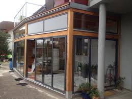 Zubau Mit Holz Und Glas Schiebefenster Wintergarten Holz Holzkonstruktion