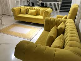 كنب اصفر متصل