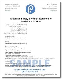 The bond guarantees the principal will act in accordance with certain laws. Arkansas Surety Bonds