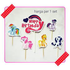 Selamat ulang tahun untuk anak gadis kami yang cantik! Topper Toper Tusukan Kue Tart Cup Cake Ulang Tahun Happy Birthday Karakter Kuda Poni My Little Pony Shopee Indonesia