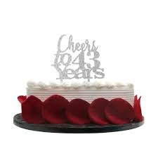 Between cake, decorations, seating, and more, you have plenty of supplies to get together. Silver Cheers To 43 Years Cake Topper For 43rd Birthday Party Retirement Party Wedding Anniverary Party Decor Amazon Com Grocery Gourmet Food