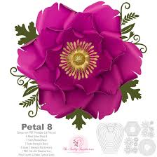 Check spelling or type a new query. Pdf Petal 8 Printable Paper Flowers Template With Base And Flat Centers Instant Download For Trace N