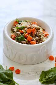 Add all ingredients, including the canned salmon or tuna, to the large pot with the beef and turkey. Homemade Dog Food Recipe Easy Custom Made Delicious Table