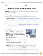 Voltage (v) is a measure of how much electrical energy is in a circuit. Household Energy Gizmo Name Date Student Exploration Household Energy Usage Vocabulary Current Energy Consumption Fluorescent Lamp Halogen Lamp Course Hero