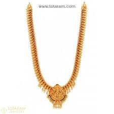 22k Gold Lakshmi Long Necklace Temple Jewellery 235 Gn2061 Buy This Lates Temple Jewelry Necklace Gold Jewellery Design Necklaces Gold Temple Jewellery