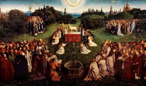 Hubert Van Eyck Jan Van Eyck L Adoration De L Agneau Mystique Detail Avec L Agneau Mystique Balance Art Ghent Altarpiece Jan Van Eyck