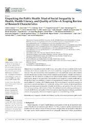 Munin: Unpacking the Public Health Triad of Social Inequality in Health,  Health Literacy, and Quality of Life—A Scoping Review of Research  Characteristics