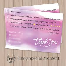 Entah yang sifatnya berbahagia atas keberhasilan (congratulation card), thank you card (kartu ucapan berisi terima kasih), pun birthday card (kartu ucapan ulang tahun) dan banyak lainnya. Jual Thank You Card Online Shop Kartu Ucapan Terima Kasih Olshop Di Lapak Vingy Home Decor Bukalapak