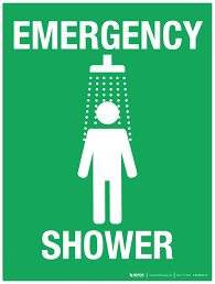 Emergency Shower Wall Sign Wall Signs Emergency Shower Wall
