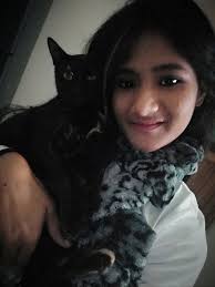 My 8yo blind cat Mary.”