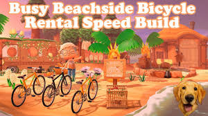 Want to invite your friends to your animal crossing island? Busy Beachside Bicycle Rental Speed Build Animal Crossing New Horizons Youtube