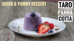 In italian language, panna cotta means cooked cream. Taro Panna Cotta Jiggly Dessert Italian Dessert Creamy Sweet Dish Quick And Irresistible Youtube