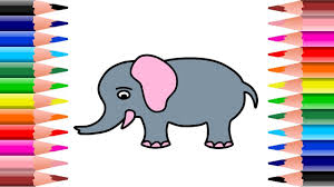 Gajah belajar menggambar dan mewarnai gambar binatang untuk anak. Contoh Gambar Cara Mewarnai Gambaran Gajah Kataucap