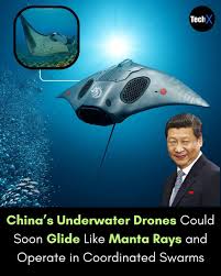 🌊 Smarter Naval Swarms Inspired by Manta Rays 🤖🐠 Chinese scientists are revolutionizing underwater drone tech with nature's blueprint — the manta ray. 💡 Using the sleek, low-drag design of manta rays,