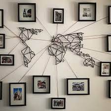 Fancy World Map Metal Wall Art Map Wall Decor Home Decor World Map Wall Art