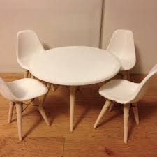 Dolls House Eames Table And Chairs By Kspring Thingiverse Dollhouse Furniture Furniture Eames Table