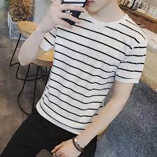 Baju kemeja lelaki hitam putih belang baju kemeja. Baju T Shirt Belang Hitam Putih Lelaki Price Promotion Jul 2021 Biggo Malaysia