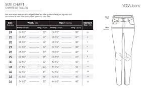 Yoga Jeans Size Chart Lowell Mtl