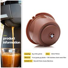 Reusable pods do not allow to add the same amount of coffee as the original pods. Uhat Pack 3 Reusable Coffee Capsule Refillable Filter Cup For Nescafe Dolce Gusto With 1 Plastic Spoons 1 Cleaning Brush Coffee Machine Parts Coffee Tea Espresso Hellstromsmaleri Se