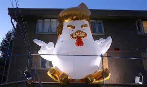 The story of the Trump chicken, the official Tax March mascot ...