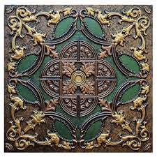 Golden Prague Ii Fad Hand Painted Ceiling Tile Ctf 016 2 Painted Ceiling Decorative Ceiling Tile Ceiling Tiles