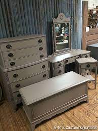 Painted bedroom furniture, refinished dressers, painted nightstands, bed makeovers etc. Bedroom Set Makeover By A To Z Custom Creationsknowing The Moisture Had Unleashed Ta Bedroom Furniture Makeover Painted Bedroom Furniture Diy Furniture Bedroom